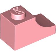 Деталь LEGO Brick Curved 2 x 1 with Inverted Cutout, Теплый розовый