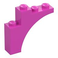Деталь LEGO Кирпичик-арка 1 x 4 x 3, Темно-розовый