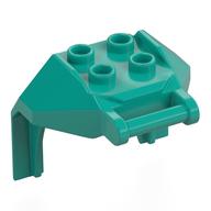 Деталь LEGO DESIGN, BRICK 4X3X3, W/ 3.2 SHAFT, NO. 1, Темно-бирюзовый