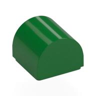 Деталь LEGO Пластина двойная изогнутая верхняя 1 x 1 x 12/3, без штырьков, Зеленый