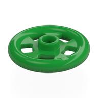 Деталь LEGO Plate Special Round 1 x 1 Stud with 3 x 3 Ring Around, Ярко-зеленый