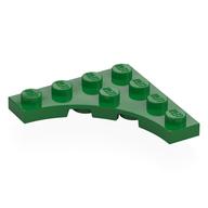 Деталь LEGO Plate Special 4 x 4 with Curved Cutout, Зеленый