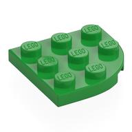 Деталь LEGO Пластина круглая угловая 3 x 3, Ярко-зеленый