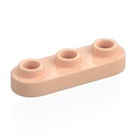 Деталь LEGO Пластина специальная скруглённая 1 x 3, с 3 открытыми штырьками, Светлый телесный