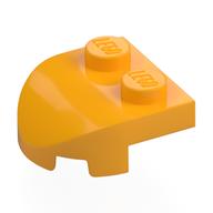 Деталь LEGO Brick Curved 2 x 2 with Curved Front, 2 Studs, Ярко-светло-оранжевый