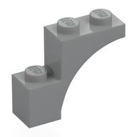 Деталь LEGO Brick Arch 1 x 3 x 2, Straight End, Светлый сине-серый