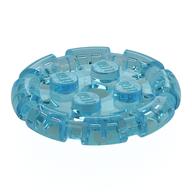 Деталь LEGO Plate Special 2 x 2 with Bar Frame Round, Прозрачный светло-голубой