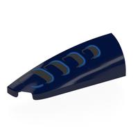 Brick Round, Curved Double 1 x 4 with Stud Notch Left with Black Vents print