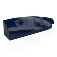 Brick Round, Curved Double 1 x 4 with Stud Notch Right with Black Vents print