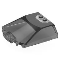 Деталь LEGO Windscreen 6 x 6 x 1 1/3 with Black Frame print, Прозрачный черный