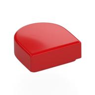 Деталь LEGO Tile Round 1 x 1 Half Circle with Black Stripe print, Красный