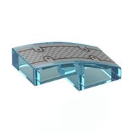 Brick Curved 2 x 1 No Studs [1/2 Bow] with Silver Plating print