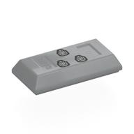 Деталь LEGO Tile Special 1 x 2 with Sloped Walls with T-Cam Antennas print, Светлый сине-серый