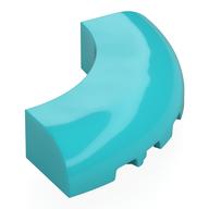 Деталь LEGO 1/4 ARCH BRICK 5X5, W/ CUTOUT, Средне-лазурный