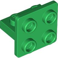 Деталь LEGO Bracket 1 x 2 - 2 x 2 Centered, Зеленый
