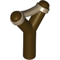 Деталь LEGO Weapon Slingshot with Dark Tan Band Print, Темно-коричневый