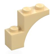 Деталь LEGO Brick Arch 1 x 3 x 2, Straight End, Песочный
