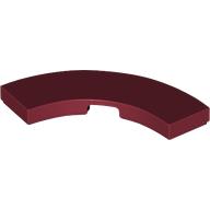 Деталь LEGO Tile 3 x 3 Curved, Macaroni, Темно-красный