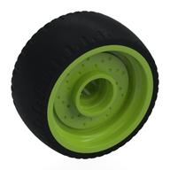 Деталь LEGO Wheel Rim 24 x 12 with Black Tyre, Лайм