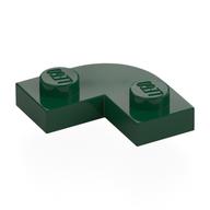 Деталь LEGO Пластина круглая угловая 2 x 2, с вырезом 1 x 1, Темно-зеленый