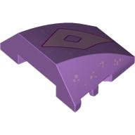Деталь LEGO Brick Wedged, Curved 4 x 3 No Studs with Pink Diamond, Spots print, Средне-лавандовый
