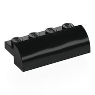 Деталь LEGO Кирпичик изогнутый 2 x 4 x 1, Черный