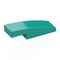 Деталь LEGO Скос изогнутый 3 x 1 x 2/3, Темно-бирюзовый