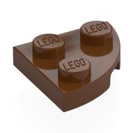 Деталь LEGO Пластина круглая угловая 2 x 2, Красно-коричневый