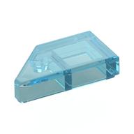 Деталь LEGO Плитка 1 x 2, с выемкой под штырёк справа, Прозрачный светло-голубой