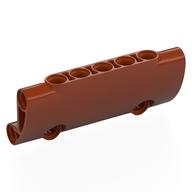Деталь LEGO Technic Panel Curved 7 x 3 with 2 Pin Holes through Panel Surface, Темно-оранжевый