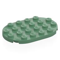Деталь LEGO Пластина круглая 4 x 6, Песочно-зеленый