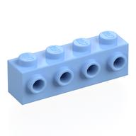 Деталь LEGO Кирпичик специальный 1 x 4, с 4 штырьками на одной стороне, Ярко-светло-голубой