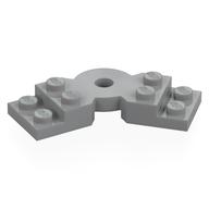Деталь LEGO Plate Angled 2 x 2 with Step and Hole in Center, Светлый сине-серый