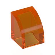 Деталь LEGO Кирпичик изогнутый 1 x 1, Прозрачный оранжевый