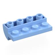 Деталь LEGO Brick Curved Inverted 2 x 4 with 1 x 4 Cutouts, Ярко-светло-голубой
