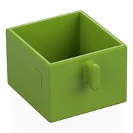 Деталь LEGO Duplo Furniture Drawer 2 x 2 with Pull Handle (fits in cabinet 4890), Лайм