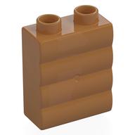 Деталь LEGO WALL 1X2X2 PLANK PATTERN, Средне-темный телесный