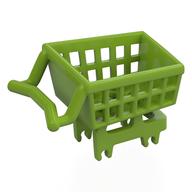 Деталь LEGO Shopping Cart, Лайм