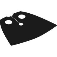 Деталь LEGO Minifigure Cape Cloth, Very Short - Spongy Stretchable Fabric, Черный