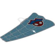 Деталь LEGO Sail with Webbings on Bright Light Blue Background, Spider-Man with Bicorn print, Прозрачный бесцветный