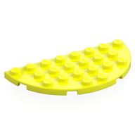 Деталь LEGO Пластина круглая угловая двойная 4 x 8, Насыщенный желтый