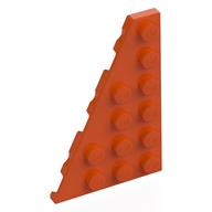 Деталь LEGO Пластина-клин левая 6 x 4, Красно-оранжевый