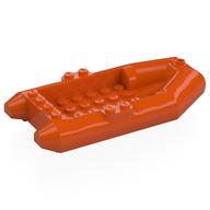 Деталь LEGO Boat / Rubber Raft / Dinghy 6 x 12, Красно-оранжевый