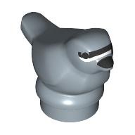 Деталь LEGO Animal, Bird, Small with White/Black Bands on Face, Black Eyes print, Песочно-синий