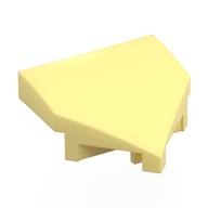 Деталь LEGO Скос изогнутый 2 x 2, с выемками под штырёк, Ярко-светло-желтый
