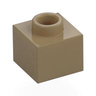 Деталь LEGO Пластина 1 x 1 x 2/3, с открытым штырьком, Темно-песочный