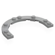 Деталь LEGO Plate Round Half 5 x 8 with 4 x 6 Round Cutout, Светлый сине-серый