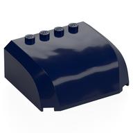 Деталь LEGO Windscreen 5 x 6 x 2 Curved Top Canopy with 4 Studs, Темно-синий