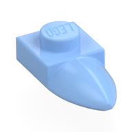 Деталь LEGO Пластина специальная 1 x 1, с зубцом, Ярко-светло-голубой