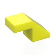 Деталь LEGO Скос 45° 2 x 1, с перевёрнутым вырезом 2/3 и без штырька, Насыщенный желтый